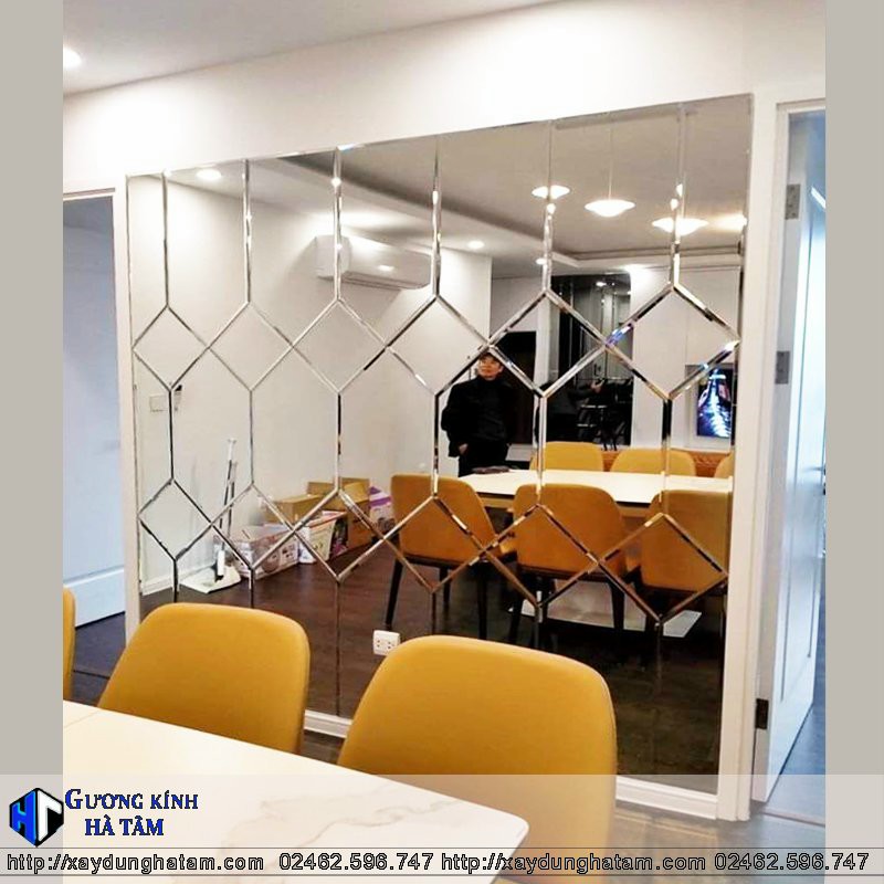 Hình ảnh công trình thực tế được làm từ gương bỉ